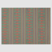 Südwest-Sagebrush Grünes geometrisches Design Seidenpapier (Vorderseite)