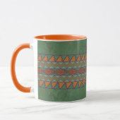 Südwest-Sagebrush Grünes geometrisches Design Tasse (Links)