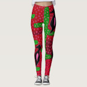 Südwest Saguaro Cactus Birds Aerobic Leggings (Vorderseite)