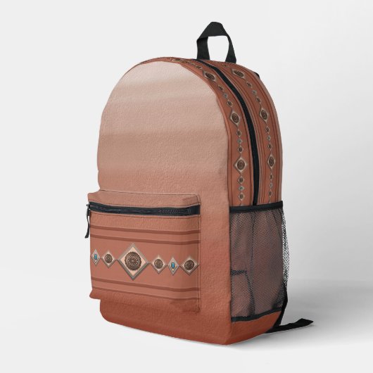 Südwest Sandstone Canyon mit Coppery Conchos Bedruckter Rucksack (Rückseitige Ecke Rechts)