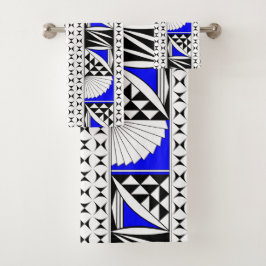 Südwest Sonnenaufgang in Electric Blue Badhandtuch Set