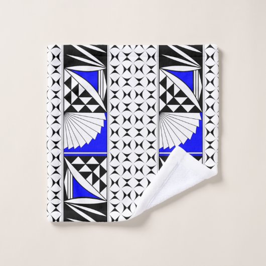 Südwest Sonnenaufgang in Electric Blue Badhandtuch Set (Waschlappen)