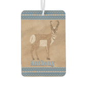Südwest Stehend Pronghorn Antelope Personalisiert Autolufterfrischer (Rückseite)