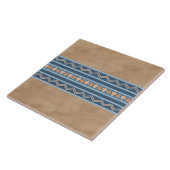 Südwest-Stil Blau und braun geometrisches Muster Fliese (Seite)
