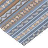 Südwest-Stil Blau und braun geometrisches Muster Großer Tischläufer (Ecke)