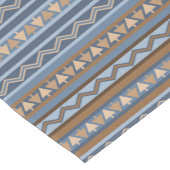 Südwest-Stil Blau und braun geometrisches Muster Kurzer Tischläufer (Ecke)