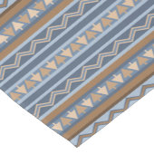 Südwest-Stil Blau und braun geometrisches Muster Mittelgroßer Tischläufer (Ecke)