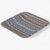 Südwest-Stil Blau und braun geometrisches Muster Pappteller (Gewinkelt)