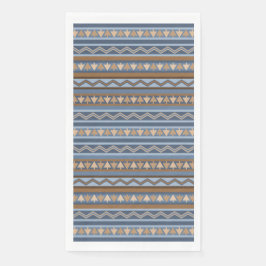 Südwest-Stil Blau und braun geometrisches Muster Serviette