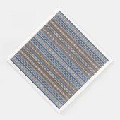 Südwest-Stil Blau und braun geometrisches Muster Serviette (Ecke)