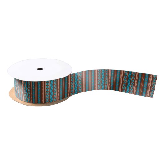 Südwest-Stil geometrisches Cameron-Gorge-Design Satinband (Spule)