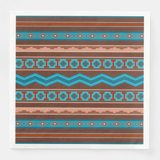 Südwest-Stil geometrisches Cameron-Gorge-Design Serviette (Vorderseite)