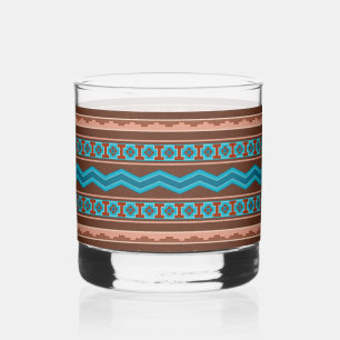 Südwest-Stil geometrisches Cameron-Gorge-Design Whiskyglas