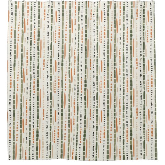 Südwest Stripes Tribal Boho Duschvorhang (Vorderseite)