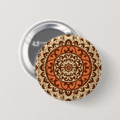 Südwest Sun Mandala Batik, Rust & Brown Button (Vorne & Hinten)