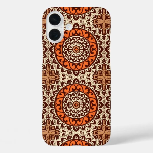 Südwest Sun Mandala Batik, Rust & Brown Case-Mate iPhone Hülle (Rückseite)