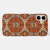 Südwest Sun Mandala Batik, Rust & Brown Case-Mate iPhone Hülle (Rückseite (Horizontal))