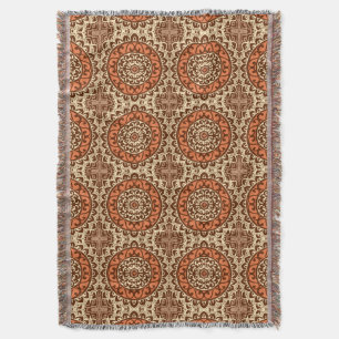 Südwest Sun Mandala Batik, Rust & Brown Decke