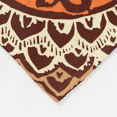Südwest Sun Mandala Batik, Rust & Brown Fleecedecke (Ecke)
