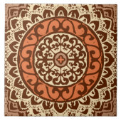 Südwest Sun Mandala Batik, Rust & Brown Fliese (Vorderseite)