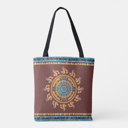 Südwest Sun Mandala Tote Bag Tasche (Rückseite)