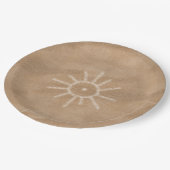 Südwest Sun Petroglyph Pappteller (Schrägansicht)