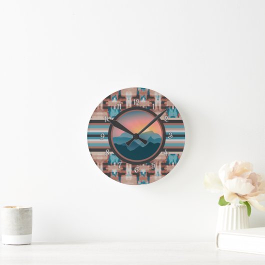 Südwest Sunrise Runde Wanduhr (Zuhause)