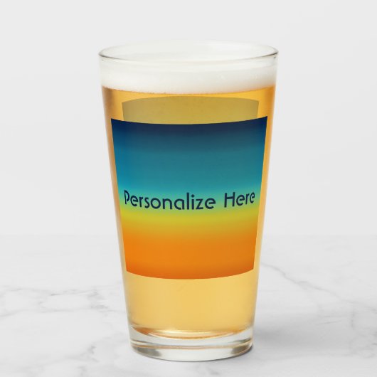 Südwest Sunset Monogram Glas (Vorne (Gefüllt))