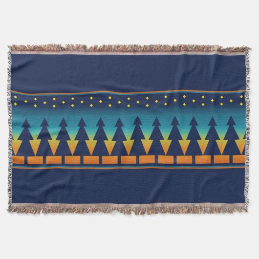 Südwest Sunset Pines Blue Decke (Vorderseite)