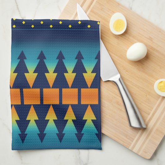 Südwest Sunset Pines Geschirrtuch (Viertel Falte)