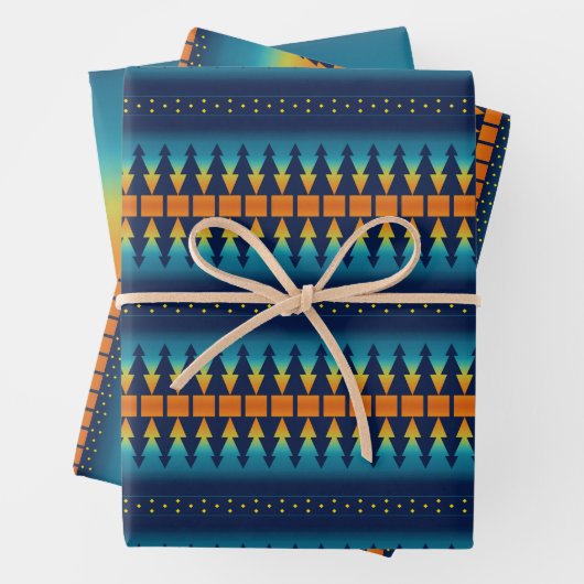 Südwest Sunset Pines Moon Geschenkpapier Set (Beispiel)