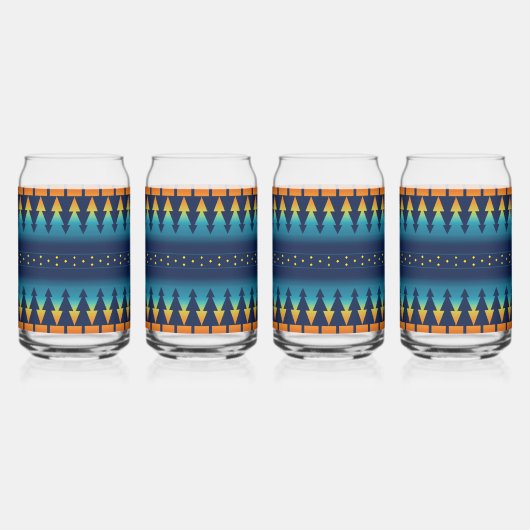 Südwest Sunset Pines Saddle Blanket Design Dosenglas (Rechts)