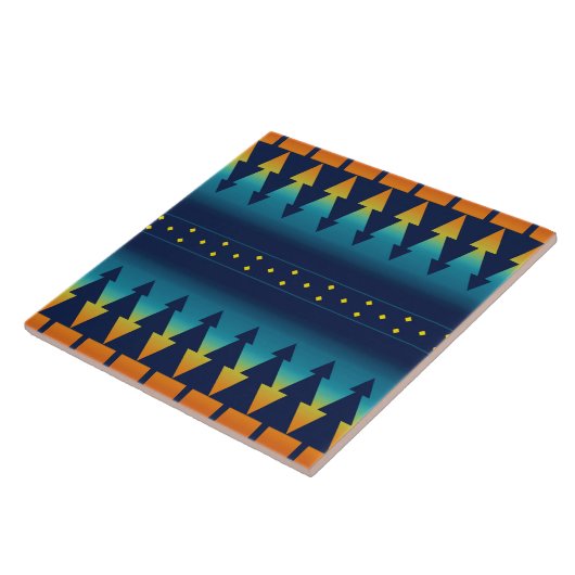 Südwest Sunset Pines Saddle Blanket Design Fliese (Seite)
