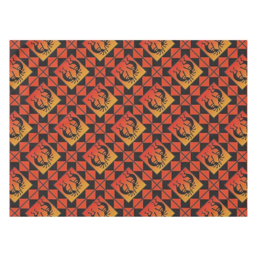 Südwest-Tancing Kokopelli Muster Tischdecke (Vorderseite (Horizontal))