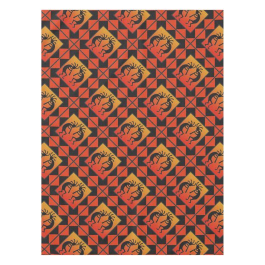 Südwest-Tancing Kokopelli Muster Tischdecke (Vorderseite)