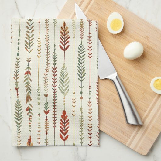 Südwest Terra Cotta Boho Geschirrtuch (Viertel Falte)