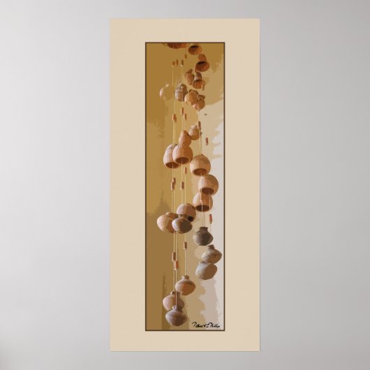 Südwest Terra Cotta Wind Chime Still Life Poster (Vorne)