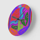 Südwest Tortuga Runde Wanduhr (Winkel)