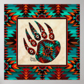 Südwest Tribal Bear Paw Poster (Vorne)