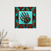 Südwest Tribal Bear Paw Poster (Küche)