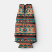 Südwest Tribal Muster Türkisch Terracotta Flaschenkühler (Rückseite)