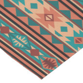 Südwest Tribal Muster Türkisch Terracotta Mittelgroßer Tischläufer (Ecke)