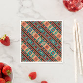 Südwest Tribal Muster Türkisch Terracotta Serviette (Beispiel)