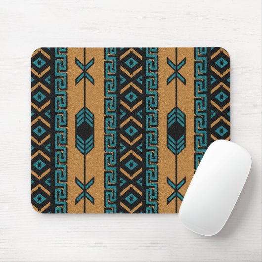 Südwest-Türkis-Azteken-Muster Mousepad (Mit Mouse)