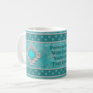 Südwest-Türkis personalisiert Kaffeetasse