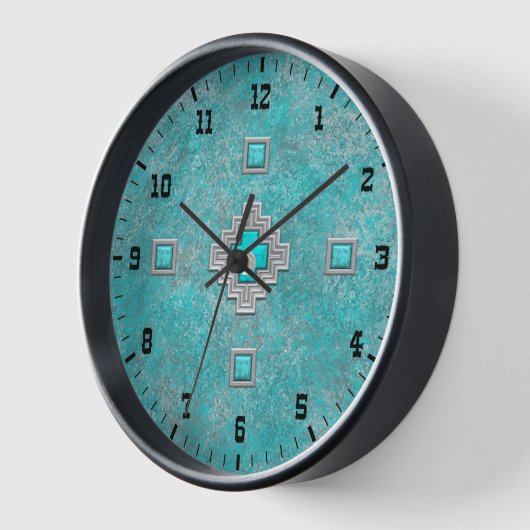 Südwest-Türkisstein-Western-Stil Gerahmt Uhr (Winkel)