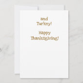 Südwest Tuxedo Cat Erntedank Karte (Rückseite)