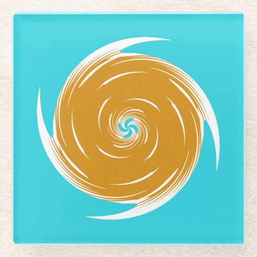 Südwest-Twirl-Muster Glasuntersetzer (Vorderseite)