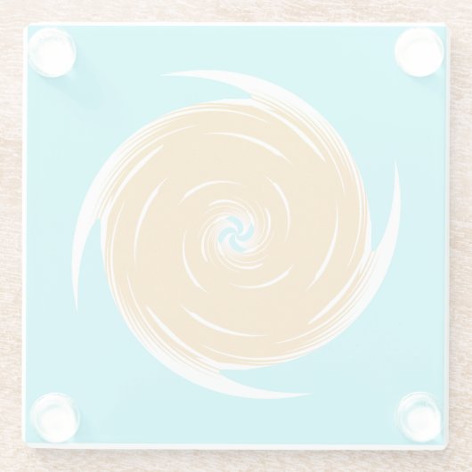 Südwest-Twirl-Muster Glasuntersetzer (Rückseite)