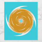 Südwest-Twirl-Muster Weinetikett (Einzelnes Label)